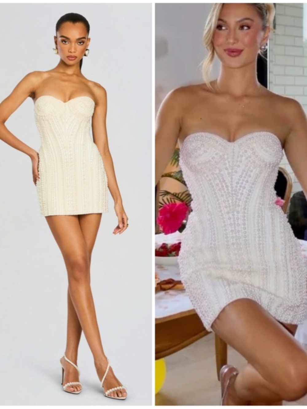 Retrofete Deema Pearl Embellished Dress Size Medium $1598